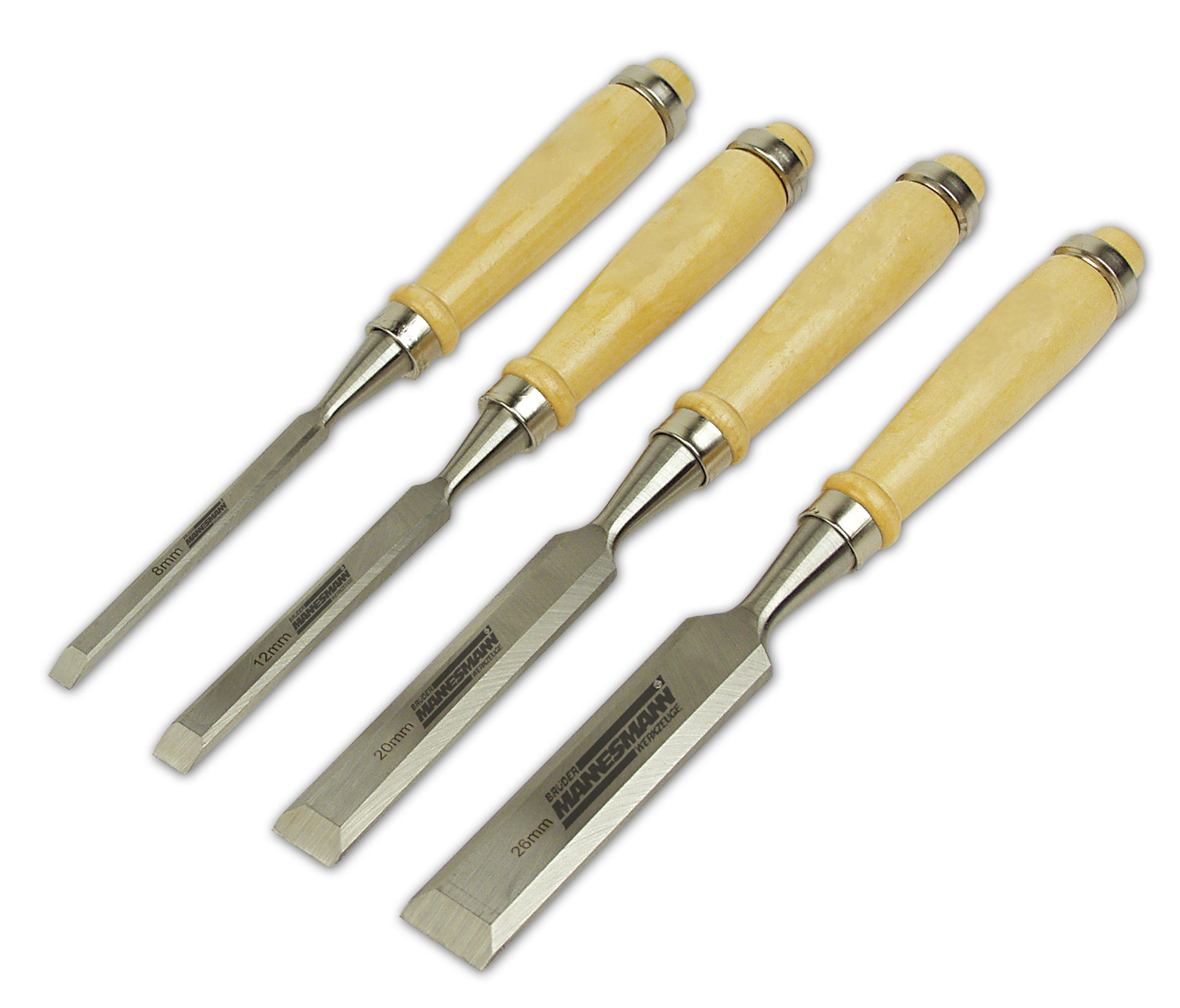 Jeu de burins 4 pièces. dans un coffret en bois