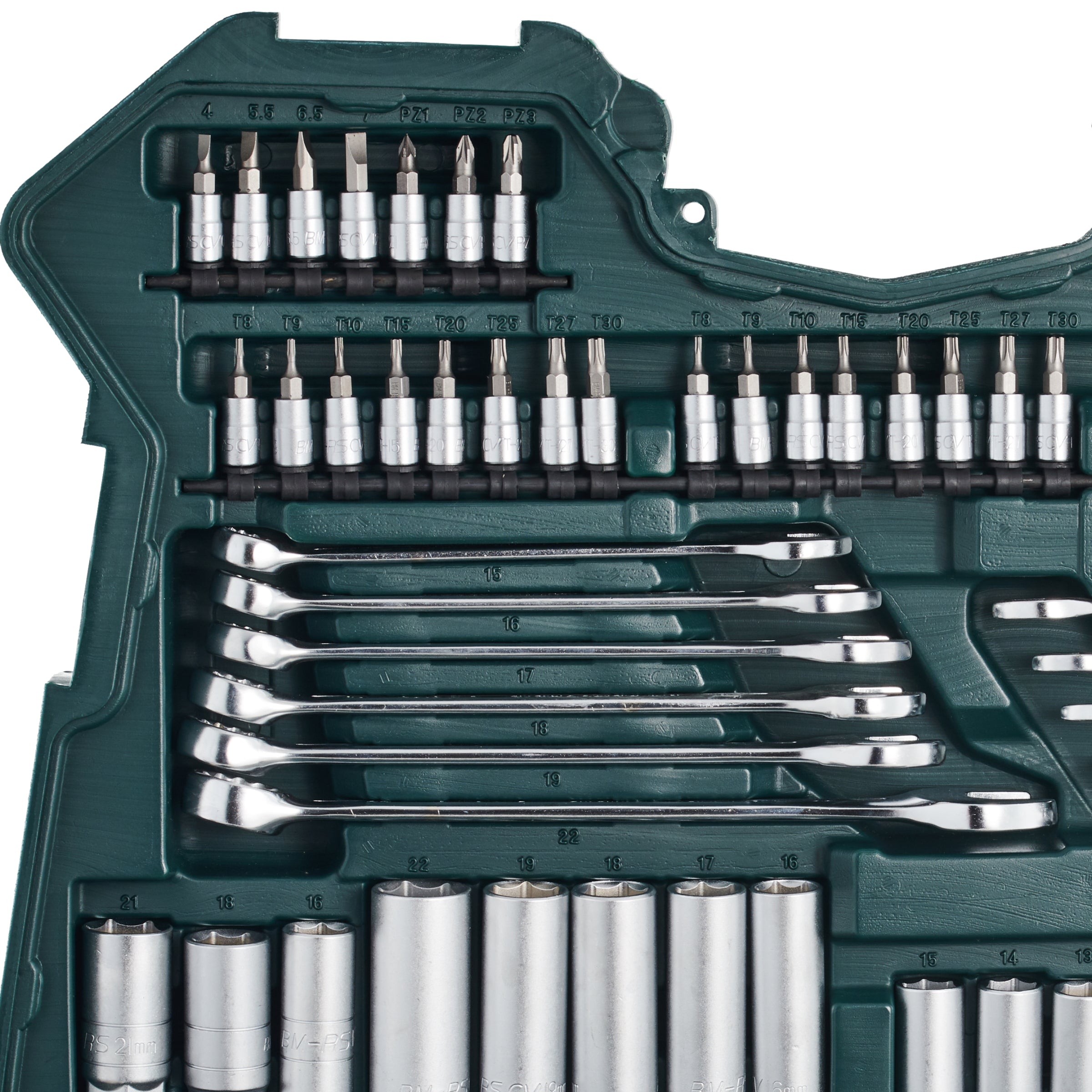 Socket wrench set 215 pieces. 1/4"+3/8"+1/2"