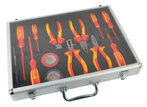 VDE screwdriver + pliers set, 13 pieces.