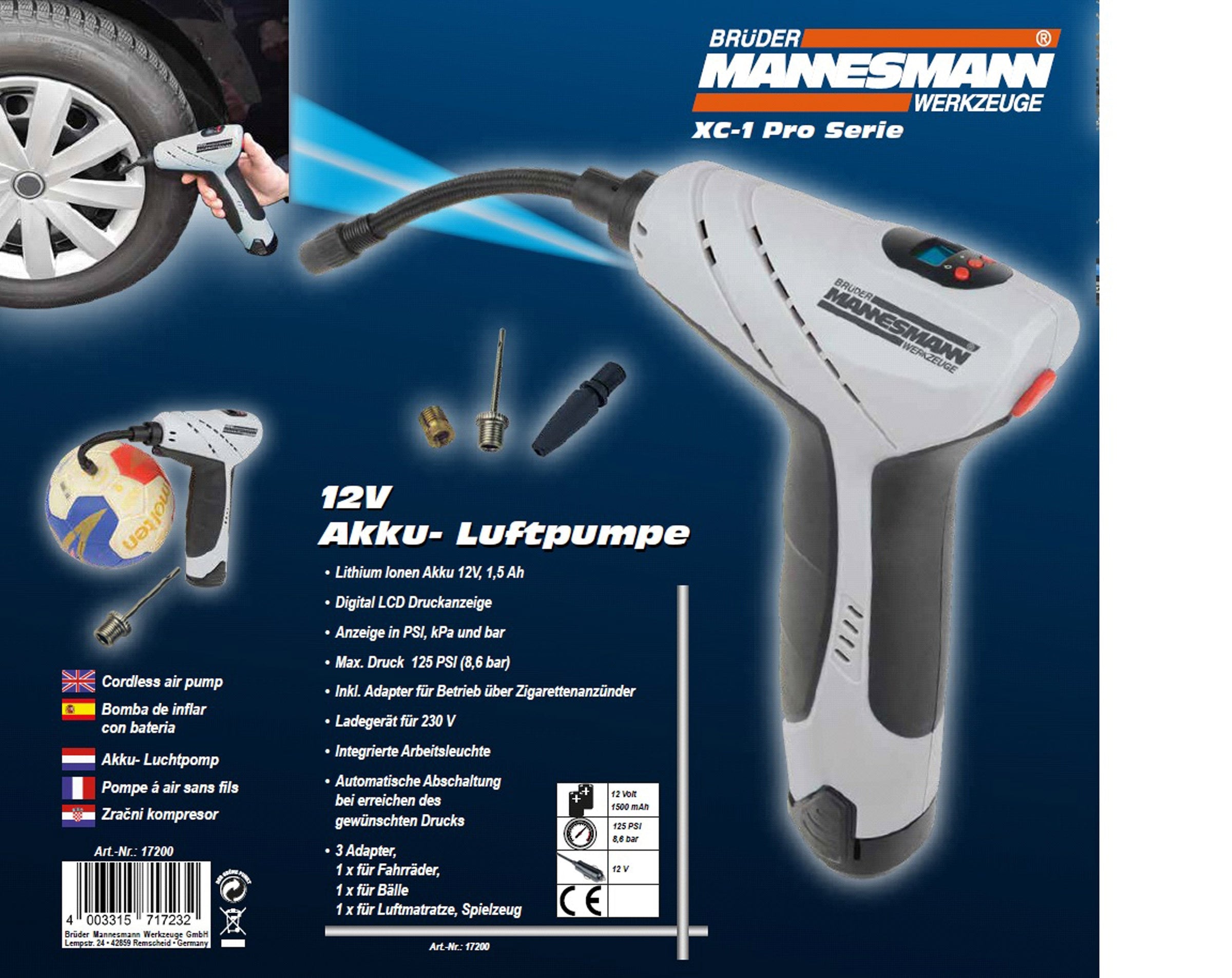 Pompe à air sans fil 12V