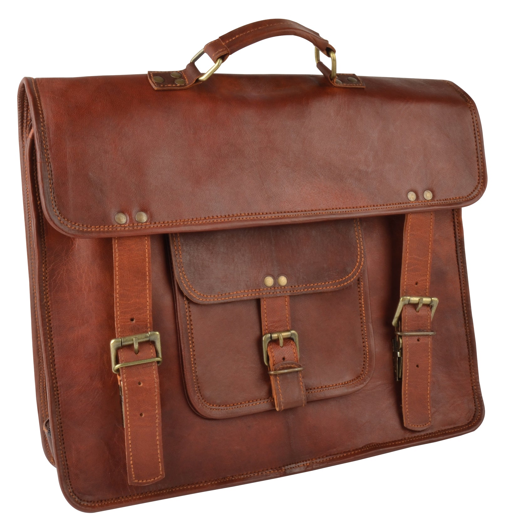 LEATHER TOOL BAG, 24 TOOLS IN LEATHER ZIPPER BAG