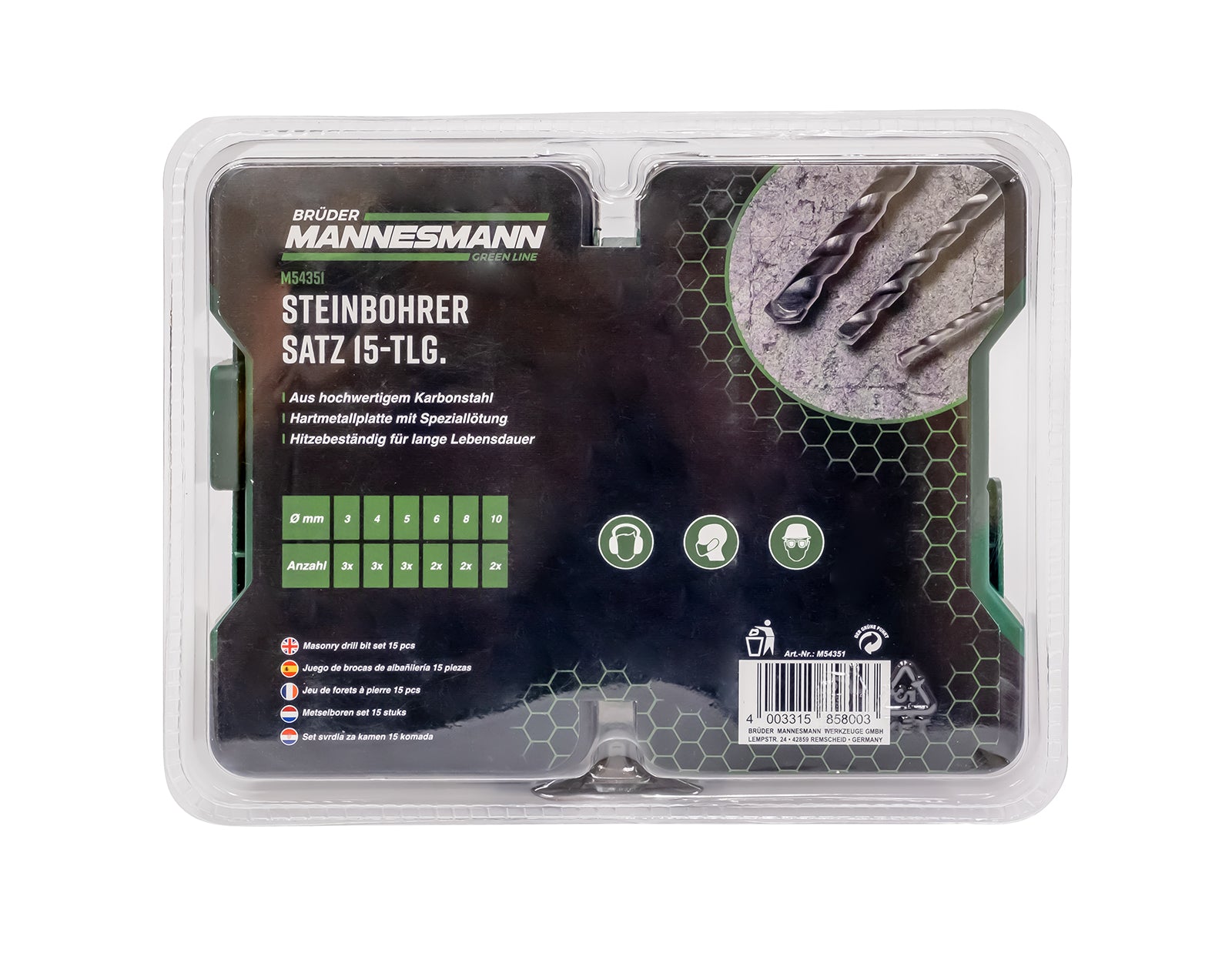 Steinbohrer-Set, 15-tlg.