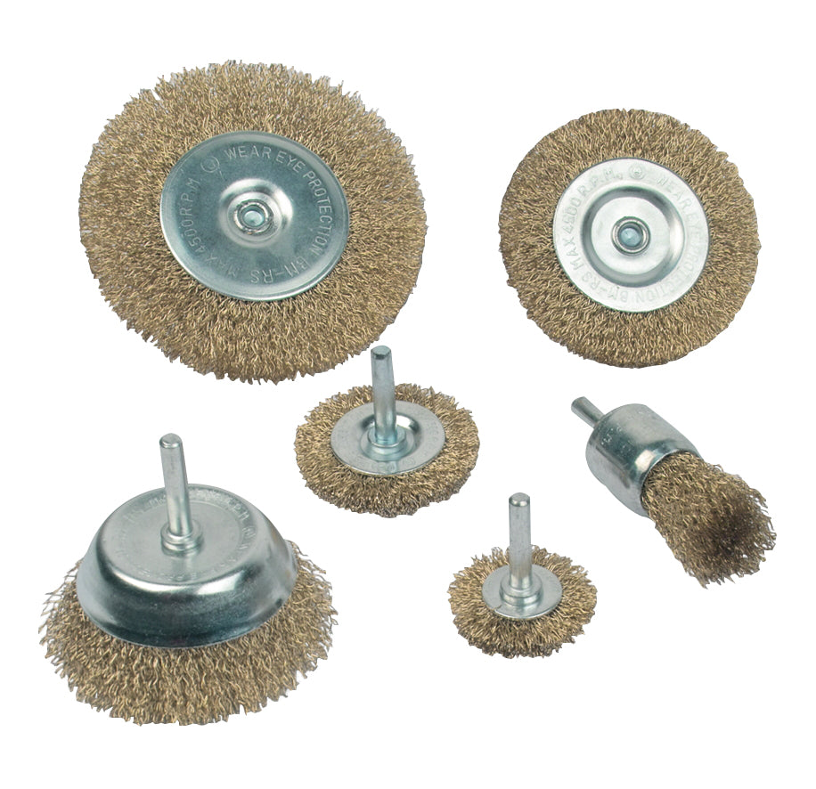 Jeu de brosses métalliques, 6 pièces.