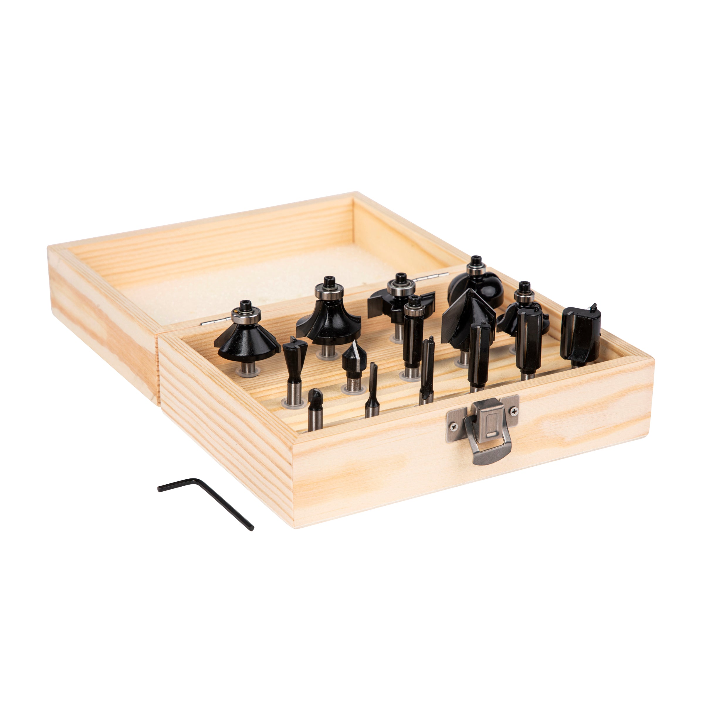 15 pcs. Milling cutter set with 6 mm shank