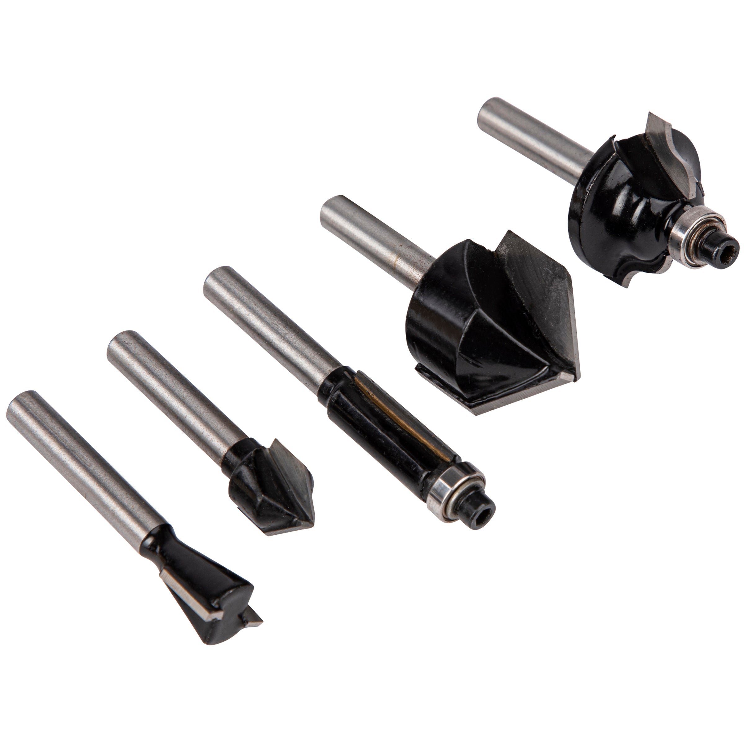 15 pcs. Milling cutter set with 6 mm shank