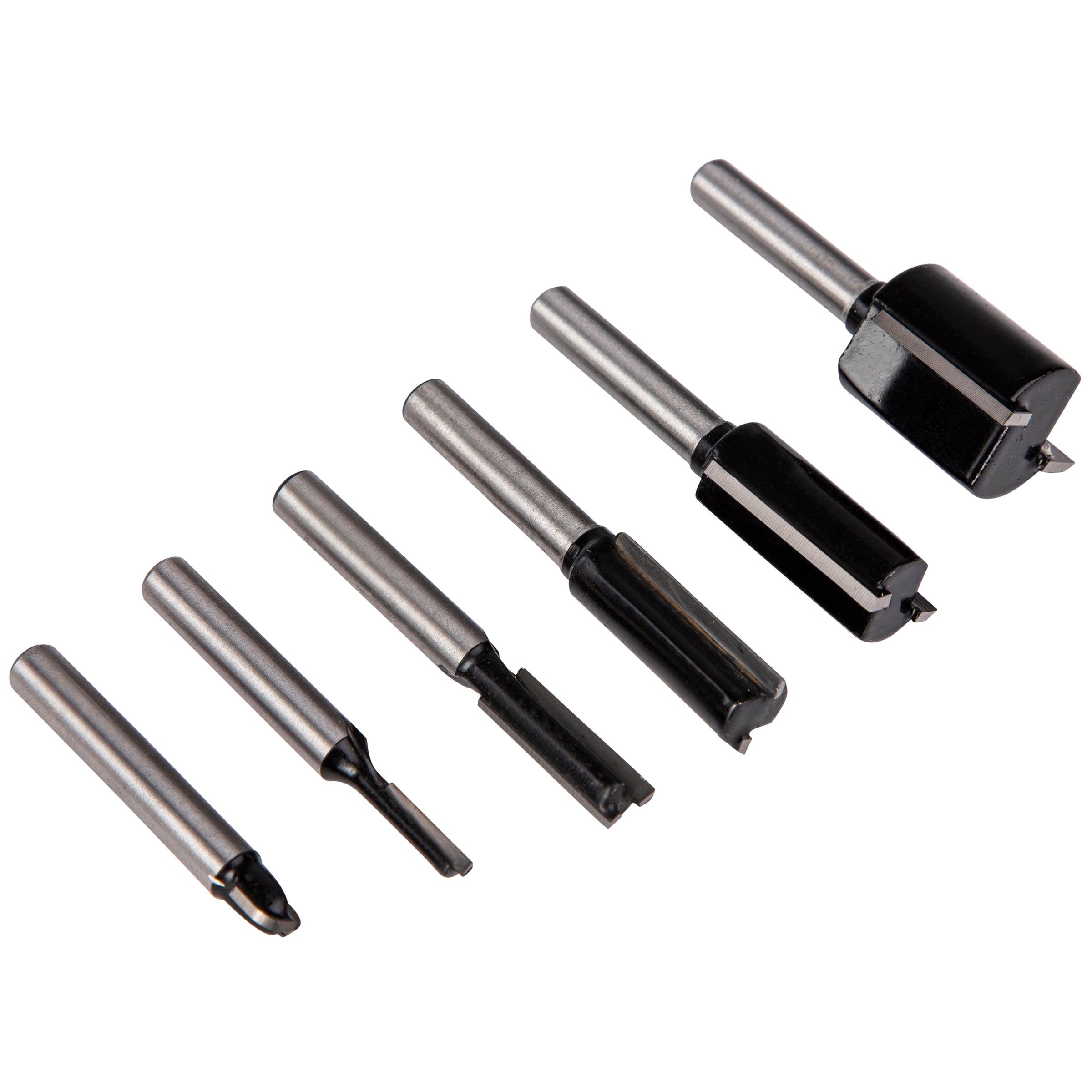 15 pcs. Milling cutter set with 6 mm shank