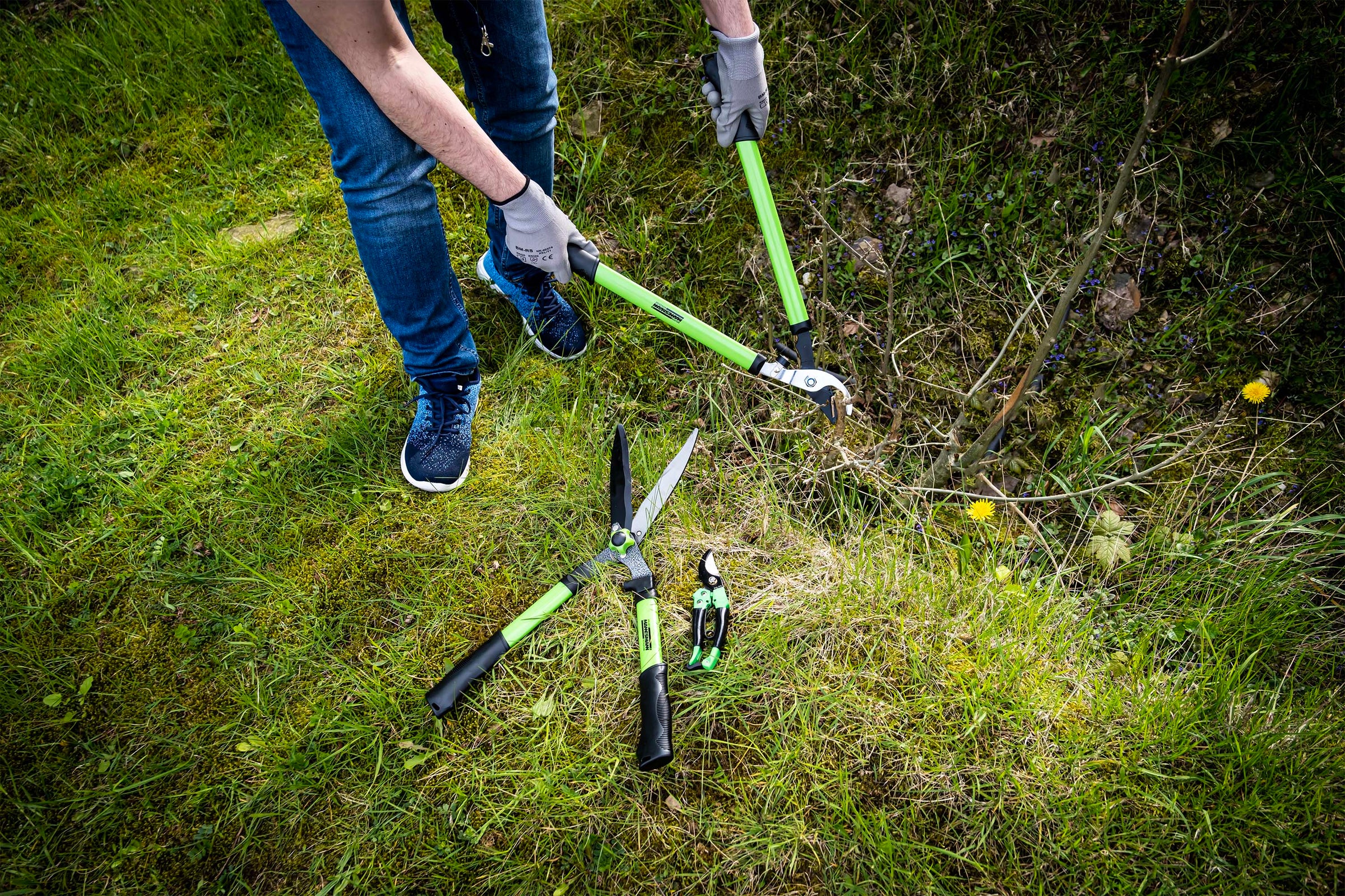 Ensemble de ciseaux de jardin, 3 pièces.