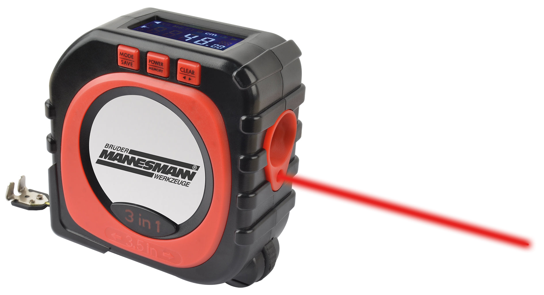 DIGITALES MESSBAND 3-IN-1 MIT LASER