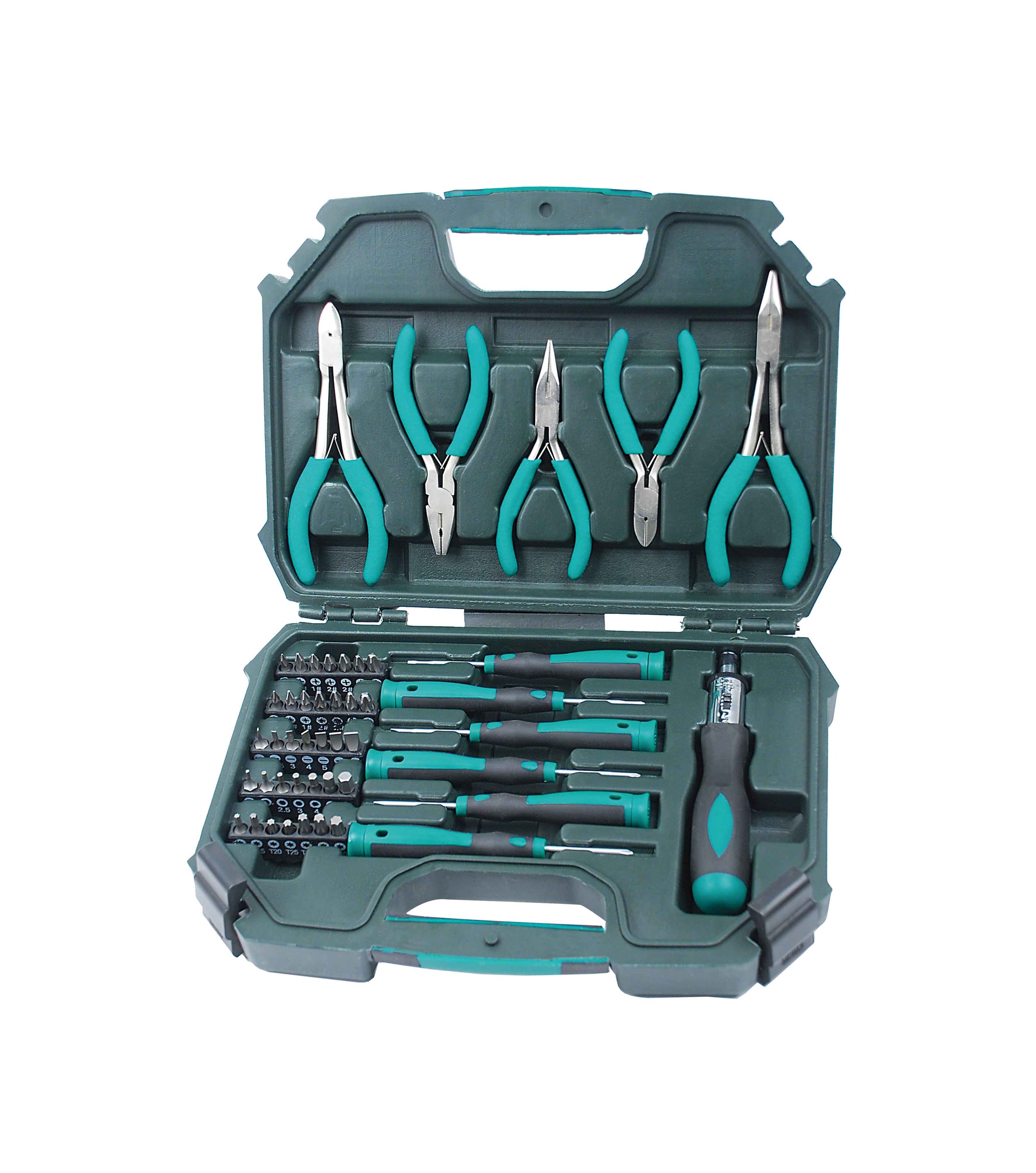 Screwdriver + pliers set, 47 pieces.