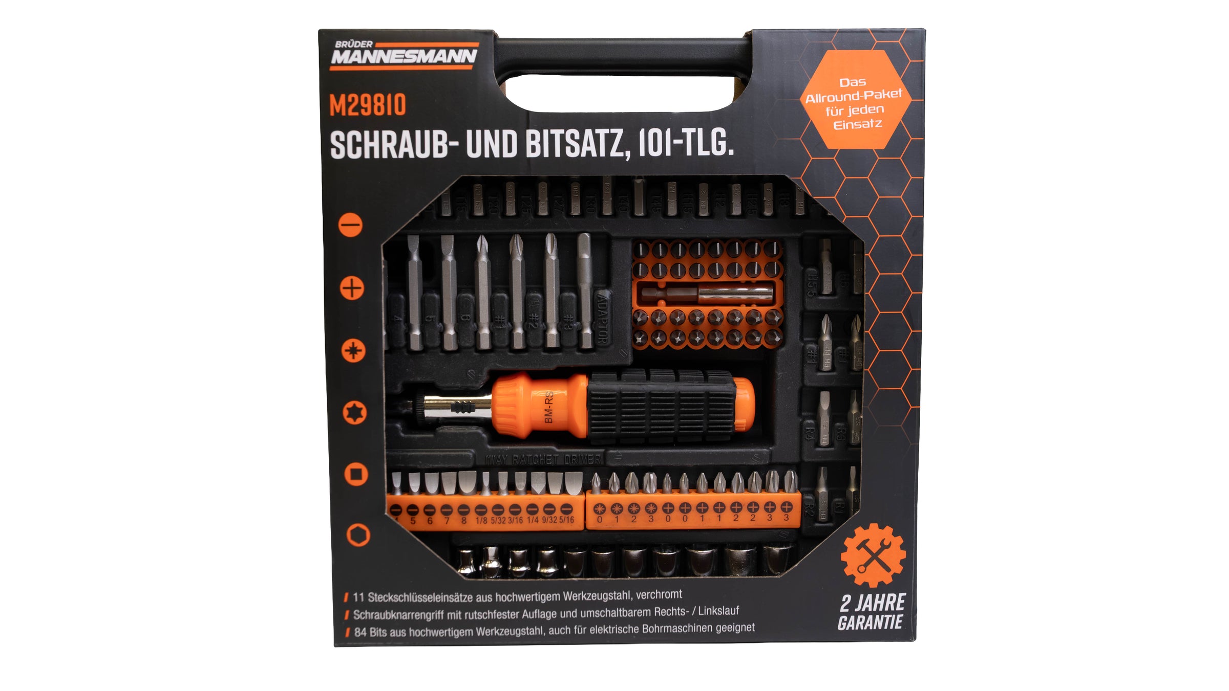 Schraub- und Bitsatz, 101-tlg.