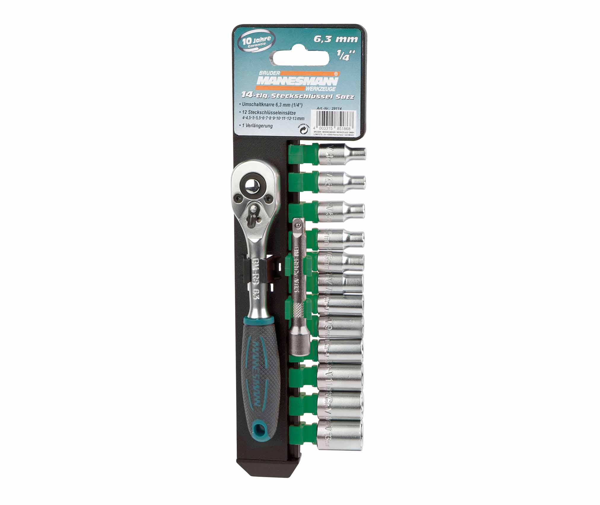Steckschlüsselsatz 1/4", 14-tlg.